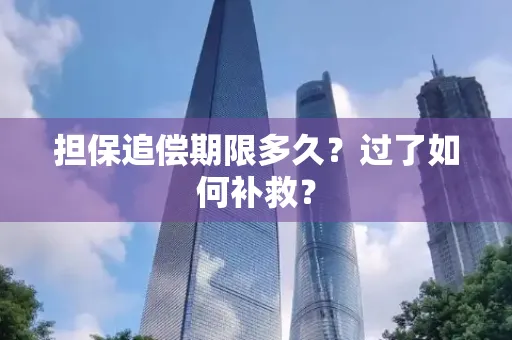 长沙担保追偿期限多久?过了如何补救?